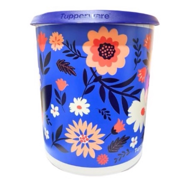 Tupperware Vintage One Touch (D)  Canister Flower - Picture 2 of 4